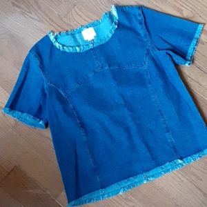 Anthropology Maeve Denin Fringed Top